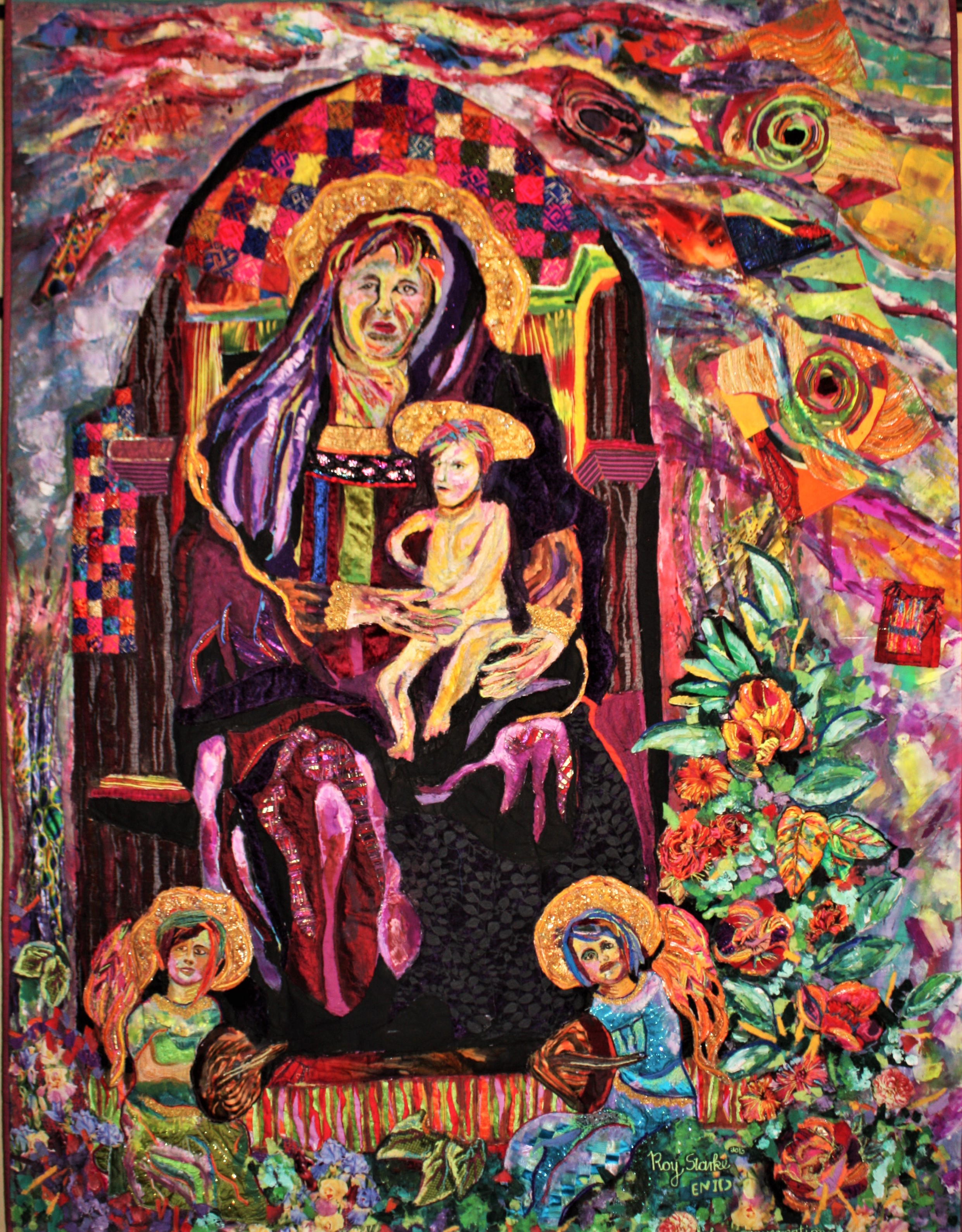 Holy Conversations — art quilt by Enid Viljoen, fibre artist